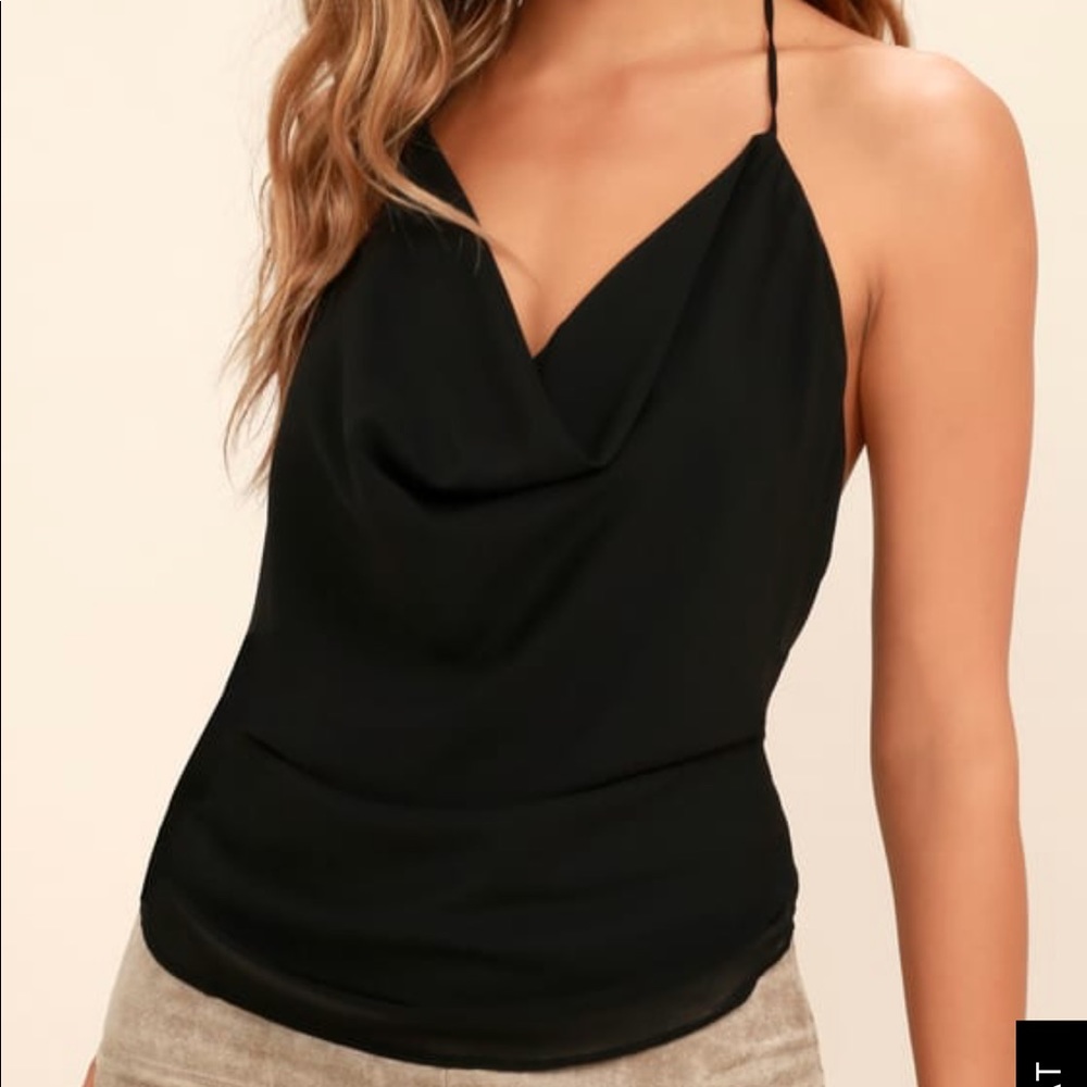 LuLus (Aakaa) Tie Backless Halter Top